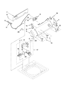 Controls And Water Inlet Parts Diagram and Parts List for CAW9244XQ2  Crosley Washer