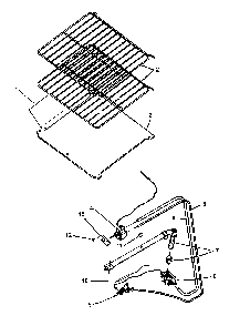 Oven Components Diagram and Parts List for RBK24AA0-P1143135NW  Amana Range