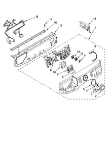 Control Panel Parts Diagram and Parts List for MHWE500VW01  Maytag Washer