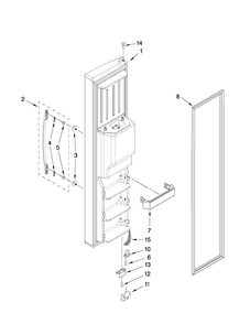 Freezer Door Parts Diagram and Parts List for MSD2559XEB03  Maytag Refrigerator