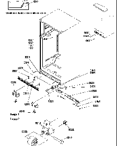 Ladders, Lower Cabinet And Rollers Diagram and Parts List for TC18VW-P1315704WW  Amana Refrigerator