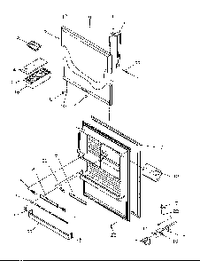 Refrigerator Door Diagram and Parts List for GTG21B2L-P1193001WL  Amana Refrigerator