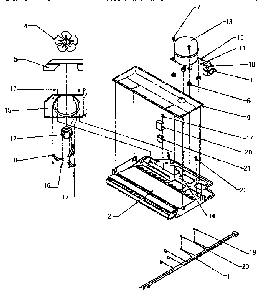 Compressor Compartment Diagram and Parts List for TS18R2-P1158411W  Amana Refrigerator