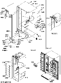 Cabinet Parts And Toe Grille Diagram and Parts List for SB520SW-P1185003WW  Amana Refrigerator