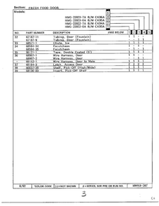 Fresh Food Door Page 3 Diagram and Parts List for 23922-0A  Admiral Refrigerator