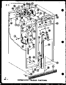 Refrigerator Freezer Functional Diagram and Parts List for SL22F-P75400-13W  Amana Refrigerator