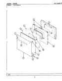 DOOR Diagram and Parts List for CWG3020AAE  Maytag Wall Oven
