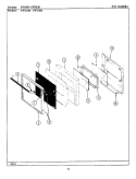 DOOR - UPPER Diagram and Parts List for CWG302  Maytag Wall Oven