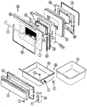 DOOR / DRAWER (CRE9500ACE, CRE9500ADE) Diagram and Parts List for CRE9500ACE  Maytag Range