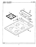 TOP ASSEMBLY Diagram and Parts List for CSG5010AAW  Maytag Cooktop