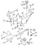 GAS CONTROLS Diagram and Parts List for CRG8600AAW  Maytag Range