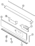 CONTROL PANEL Diagram and Parts List for CWE9000BDB  Maytag Wall Oven