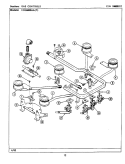 GAS CONTROLS Diagram and Parts List for CSG6000AAW  Maytag Cooktop