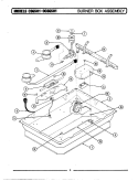 BURNER BOX ASSEMBLY Diagram and Parts List for CSG501  Maytag Cooktop