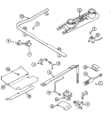 GAS CONTROLS (SERIAL PREFIX 17) Diagram and Parts List for CRG9600AAW  Maytag Range