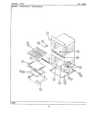 OVEN Diagram and Parts List for CWG3510AAB  Maytag Wall Oven