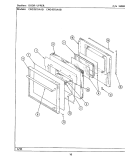DOOR - UPPER Diagram and Parts List for CWG3510AAB  Maytag Wall Oven
