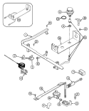 GAS CONTROLS (ELECTRONIC) Diagram and Parts List for 3187VUA  Magic Chef Range