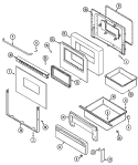 DOOR / DRAWER (CRE7600BDx) Diagram and Parts List for CRE7600BDW  Maytag Range