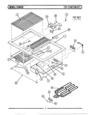 TOP ASSEMBLY Diagram and Parts List for CDE852  Maytag Range