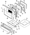 DOOR / DRAWER Diagram and Parts List for CRE8700BDE  Maytag Range