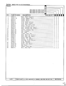 Shelves And Accessories Page 2 Diagram and Parts List for 22824-0B  Admiral Refrigerator