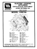 DOOR ASSEMBLY Diagram and Parts List for CRE750B  Maytag Range