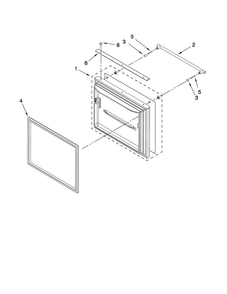 Freezer Door Parts Diagram and Parts List for JFC2089HPR3  Jenn-Air Refrigerator