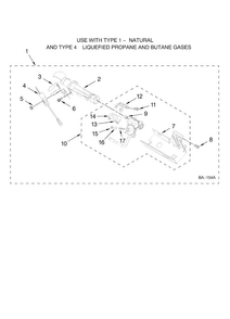 8557891 Burner Assembly, Optional Parts Diagram and Parts List for MGDB400VQ0  Maytag Dryer