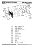 OVEN DOOR ASSEMBLY Diagram and Parts List for GCRG600  Maytag Range