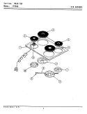 TOP ASSEMBLY Diagram and Parts List for CFE800  Maytag Range