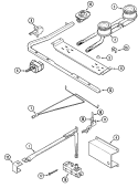GAS CONTROLS (CNP2010BXx) Diagram and Parts List for CNP2010BXW  Maytag Range