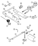 Part Location Diagram of 3807F354-80 Whirlpool SUPPORT, TOP BURNER