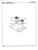 TOP ASSEMBLY Diagram and Parts List for CRE383  Maytag Range