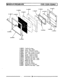 OVEN DOOR ASSEMBLY Diagram and Parts List for CWG450  Maytag Wall Oven