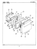 DOOR Diagram and Parts List for CWE9900  Maytag Wall Oven