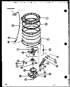 Section 15 Diagram and Parts List for LW3303W P1164316WW Amana Washer