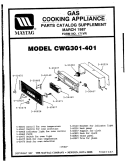 CONTROL PANEL Diagram and Parts List for CWG301  Maytag Wall Oven