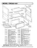 OVEN ASSEMBLY Diagram and Parts List for CWG301  Maytag Wall Oven