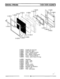 DOOR ASSEMBLY Diagram and Parts List for CWE451  Maytag Wall Oven