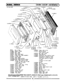 OVEN DOOR ASSEMBLY Diagram and Parts List for CRE650  Maytag Range