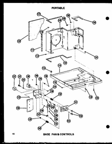 Base Pan & Controls Diagram and Parts List for 11-2JM P54336-51R Amana Air Conditioner