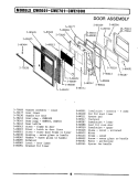 DOOR ASSEMBLY Diagram and Parts List for CWE1000  Maytag Wall Oven