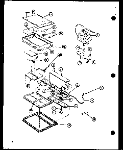 Section 1 Diagram and Parts List for AKG-20S-P85124-5S  Amana Cooktop