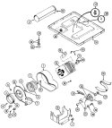 MOTOR DRIVE Diagram and Parts List for LDE8604ADL  Maytag Dryer