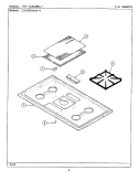 TOP ASSEMBLY Diagram and Parts List for CBG5010AAL  Maytag Range