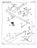 GAS CONTROLS Diagram and Parts List for CBG5010AAL  Maytag Range
