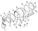 TUMBLER (LDE8604ACM & LDG8604AAM) Diagram and Parts List for LDE8604ACM  Maytag Dryer