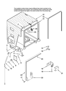 Tub And Frame Parts Diagram and Parts List for MDB5601AWS41  Maytag Dishwasher