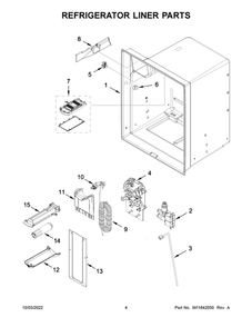 Refrigerator Liner Parts Diagram and Parts List for MFI2570FEZ13  Maytag Refrigerator